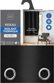 Čierny termo/dimout záves z mikrovlákna 135x180 cm Micropolar – douceur d'intérieur