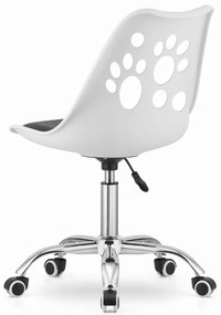 Otočná stolička PRINT - biela/čierna
