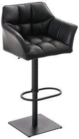 Barová stolička Damas B1 ~ koženka, čierny rám - Čierna