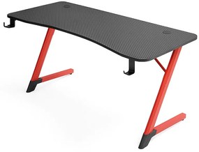 Herný stôl s podsvietením BG01 čierno-červený 120 cm