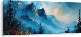 Obraz - Maľba hôr (120x50 cm)