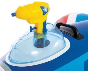 Nafukovačka pre deti - modrá stíhačka s vodným delom