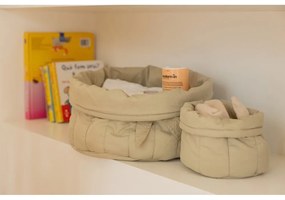 Svetlozelené látkové detské úložné boxy v súprave 2 ks ø 30x20 cm Bambie Olive – Lorena Canals