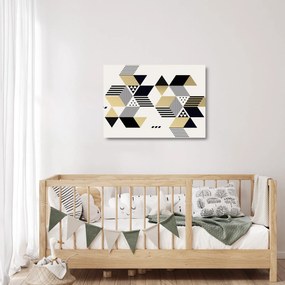 Sklenený obraz - Geometrické tvary N⁰1 (70x50 cm)