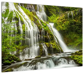 Sklenený obraz - Vodopád, Wind River Valley (70x50 cm)
