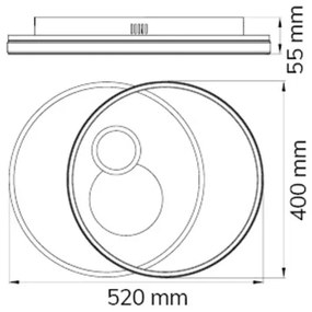 Wofi 11621 - LED Stmievateľné stropné svietidlo AKON LED/38W/230V 2700-5500K+ DO