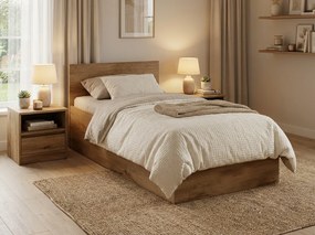 Posteľ SOFIA 80 x 200 cm, dub artisan Rošt: Bez roštu, Matrac: Bez matraca