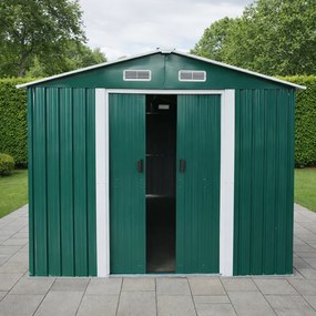 Záhradný domček BestBerg BBSH-1208GR / 10,1 m² / 389 x 260 x 202 cm / zelená