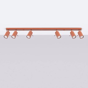 Bodové svietidlo v tehlovej farbe 6x117 cm Etna – Sollux