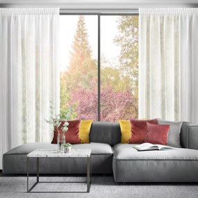 ZÁCLONA NA PÁSKE LUCILA 140X270 CM BIELA