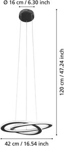 Eglo 99396 - LED luster na lane ROLIMARE LED/35W/230V