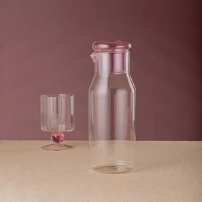 Karafa LATTRICE s ružovým vrchnákom 758058 850 ml