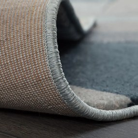 Flair Rugs, Kusový koberec Hand Carved Aurora Denim Blue, 120x170, modrá, kancelária