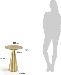 Hliníkový okrúhly odkladací stolík ø 39 cm Rhet – Kave Home