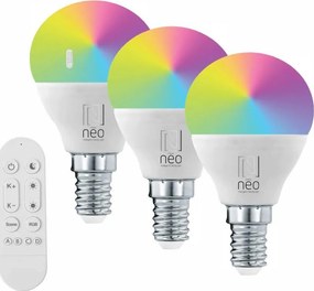 Immax NEO 07745CDO - Sada 3x stmievateľných LED žiaroviek RGB+CCT E14/6W/230V Wi‑Fi + diaľkové ovládanie