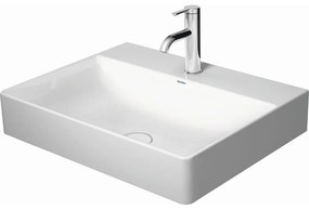 DURAVIT DuraSquare umývadlo do nábytku s otvorom, bez prepadu, spodná strana brúsená, 600 x 470 mm, biela, 2353600071