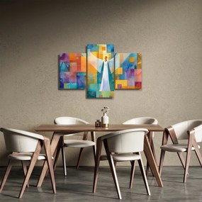 Obraz - Geometrický anjel (90x60 cm)