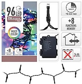 Vánoční světelný LED řetěz GINNA 700 cm vícebarevný