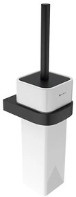 NIMCO NKC 30094K-90 - Nástenná WC štetka NIKAU biela/matná čierna