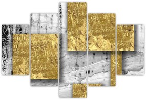 Obraz - Zlaté štvorce N⁰3 (150x105 cm)
