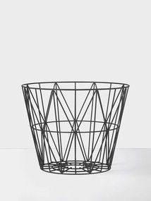 Drôtený kôš Wire Basket, malý – čierny