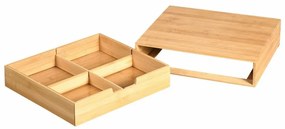 Kesper 58952 Organizér na čaje a kávové kapsule bambus, 34 x 31 x 8 cm