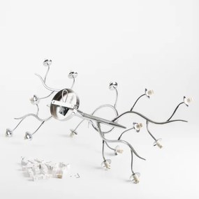 Brilagi - LED Prisadený luster MISTEL 15xG9/3W/230V lesklý chróm/dymová