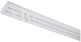 Biela stropná PVC garniža 150 cm - jednoradová