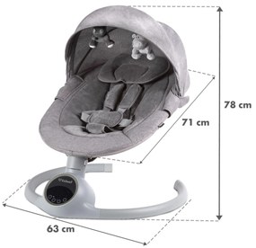 Elektrické hojdacie kreslo Kidwell REVE 2 v 1 s Bluetooth a aplikáciou Tuya