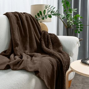 BUKLÉ DEKA TEDY 170X210 CM TMAVOHNEDÁ