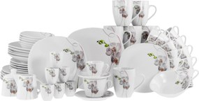 XXXLutz KOMBINOVANÝ SERVIS Square Orchidee 62-dielne Creatable - Online Only bytové doplnky - 007768052003