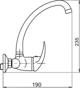 Novaservis Metalia 55 Drezová umývadlová batéria 100 mm, chróm, 55034,0