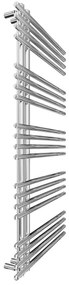 Kúpeľňový rebríkový radiátor INOX 368W/230V 109x53 cm nerez/lesklý chróm