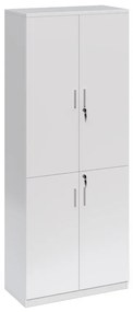 Vysoká kancelárska skriňa Houseland Prime Neo 03 80 cm biela