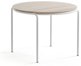 Konferenčný stolík ASHLEY, Ø770 x 530 mm, biela, jaseň