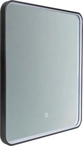 Dotykové nástěnné zrcadlo s LED osvětlením VEGA 65x80 cm černé