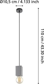 Eglo 43597 - Závesné svietidlo na lanku PRESTWICK 1xE27/40W/230V