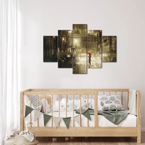 Obraz - Žena za daždivej noci (150x105 cm)