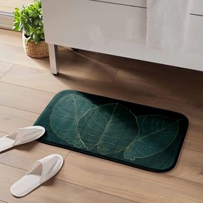 Tmavozelená kúpeľňová predložka 45x75 cm Jade – douceur d'intérieur