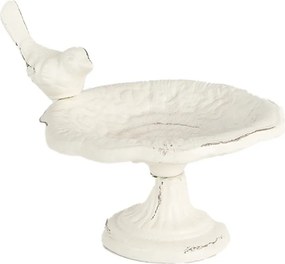 Bird Feeder Tray Bird 14x12x11 Cm White Metal - 14*12*11 cm