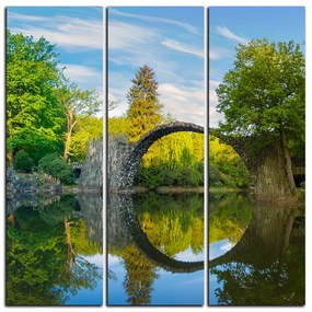Obraz na plátne - Most v parku v Kromlau - štvorec 3246B (75x75 cm)