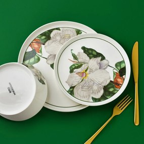 Porcelánová jídelní sada LEA Tree 18 ks bílá