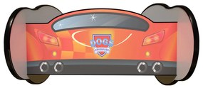 TOP BEDS Detská auto posteľ Racing Car Hero - Dogs Adventure oranžová 140cm x 70cm