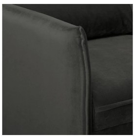 Tmavosivá zamatová pohovka 138 cm Juli – Ropez