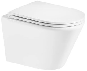Mereo Mereo, WC závesné kapotované, Smart Flush RIMLESS, keramické, vr. sedátka, MER-VSD85T1
