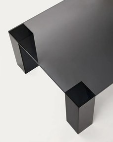 Tmavosivý sklenený konferenčný stolík 60x140 cm Adularia – Kave Home