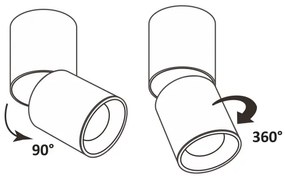 Bodové svietidlo NIXA 1xGU10/10W/230V čierna/zlatá