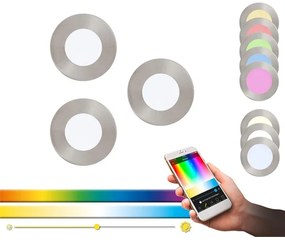 Eglo 32882-SADA 3x LED RGB Stmievateľné podhľadové svietidlo FUEVA-C 1xLED/3W/230V