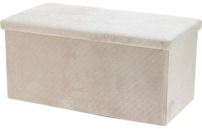 Taburet s úložným priestorom Visby, 76 x 38 x 38 cm, zamatový povrch