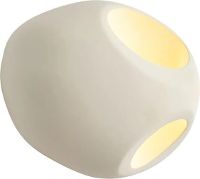 Nástenná lampa Japandi krémová okrúhla 28 cm - Pietra